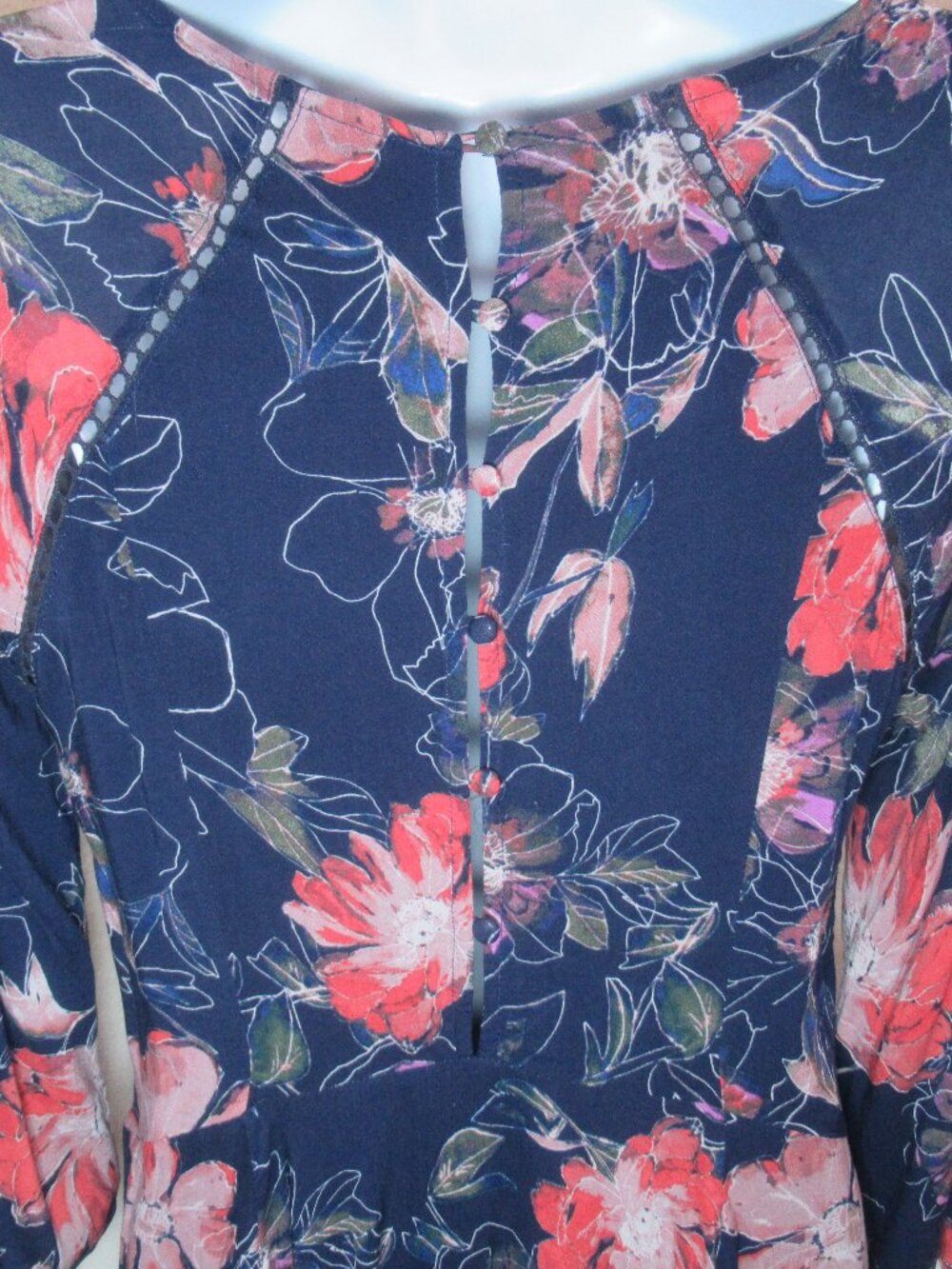 Free People Floral Boho Mini Dress | Size 2 - Picture 8 of 13